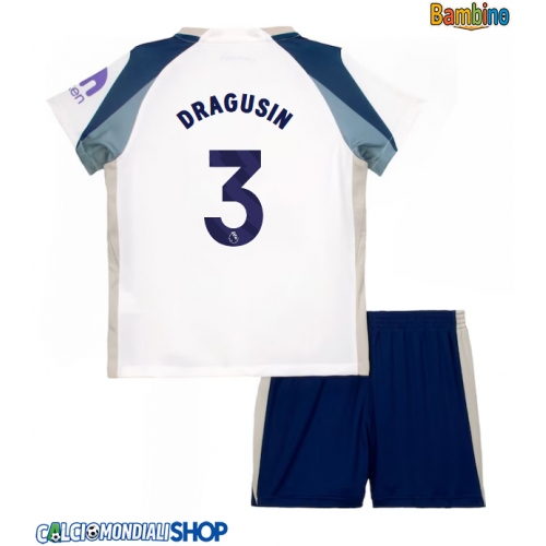Maglie da calcio Tottenham Hotspur Radu Dragusin #3 Prima Maglia Bambino 2025-26 Manica Corta + Pantaloni corti)
